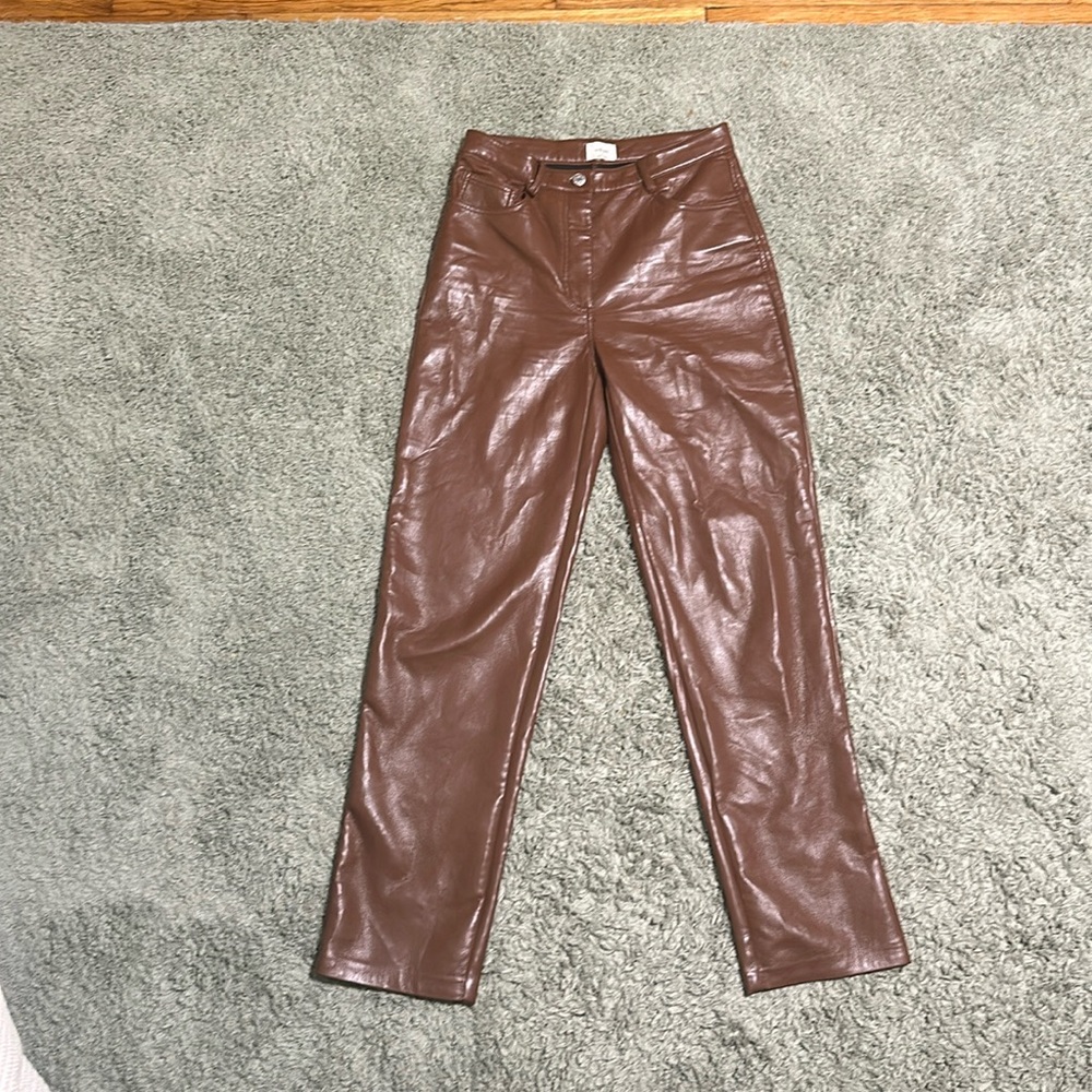 Aritzia vegan leather pants size 4